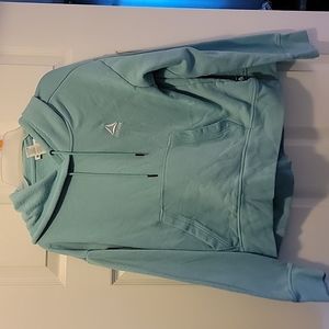 Reebok cropped teal hoodie sweatshirt